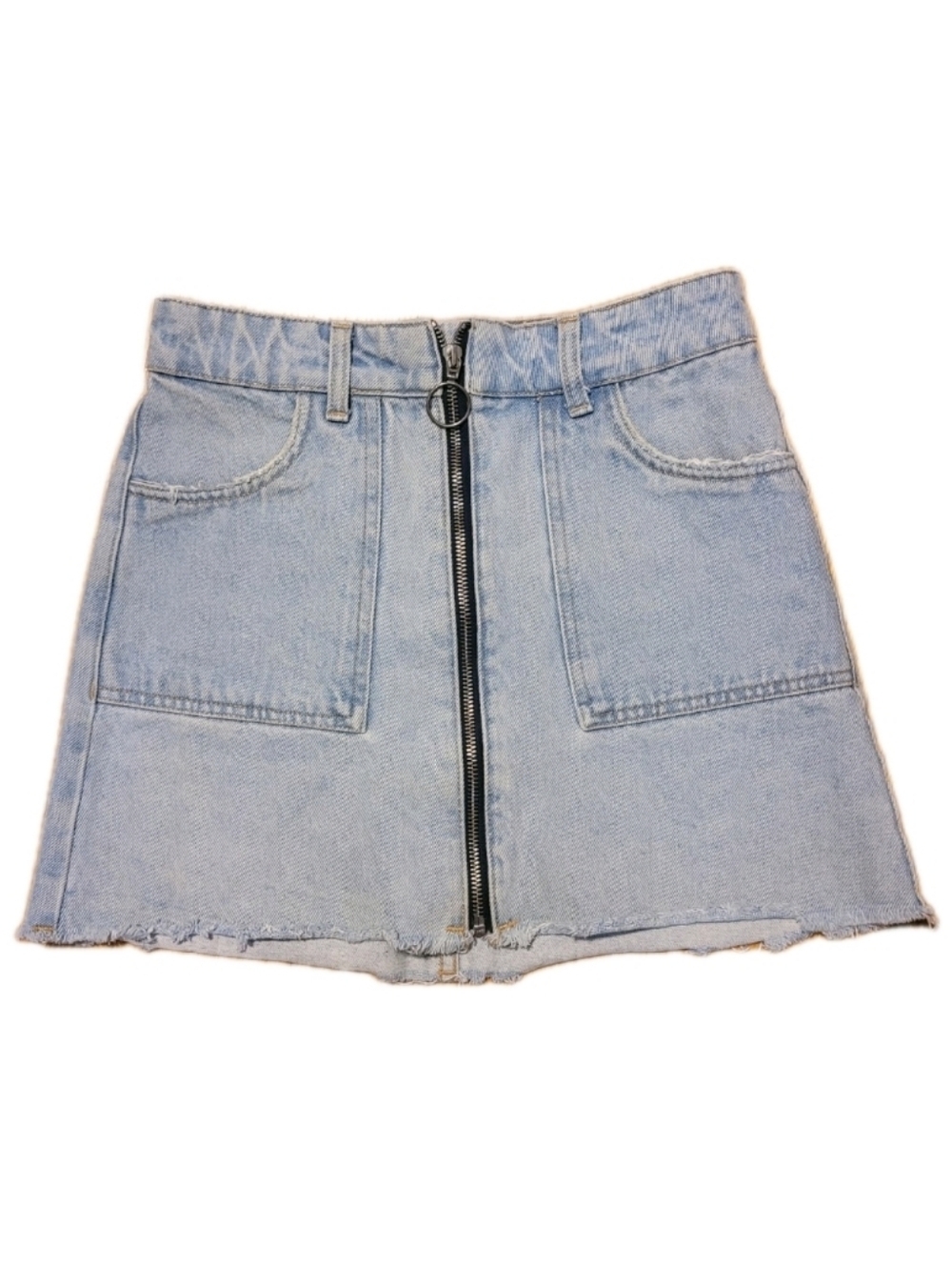 Mini Skirt Denim Full Zip Y2k Punk Bimbocore